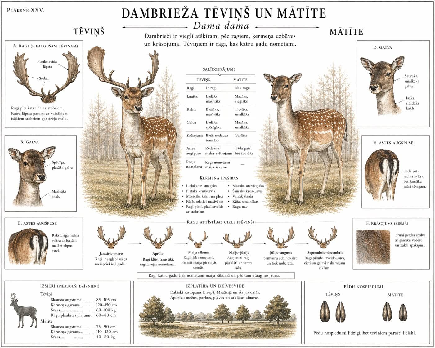 Dambrieža tēviņš un mātīte